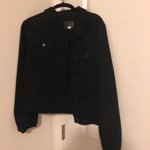 AMERICAN EAGLE BLACK STRETCHY JEAN JACKET